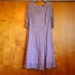 SLNY Pink Sequin Dress